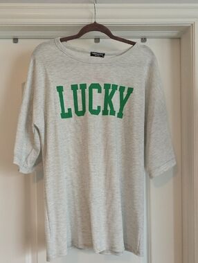 NWT HEIMISH USA 1X Gray Waffle Knit Top LUCKY